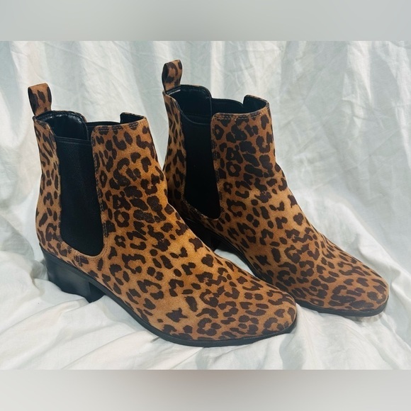 a new day Shoes - Boho Chic Cheetah Leopard Vegan Animal Print sz 9.5 Mob Wife Office Siren Preppy